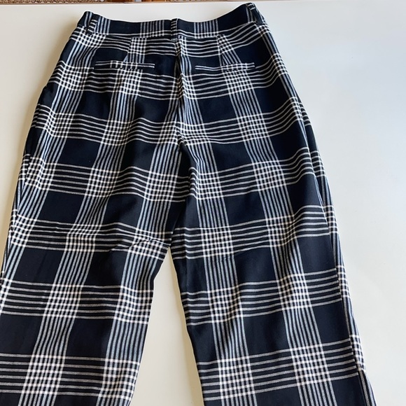 Forever 21 Pleat Front Button Up Black Plaid Pants - Picture 7 of 9